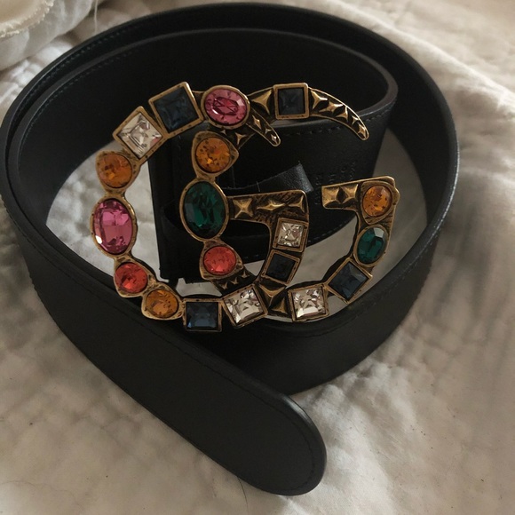gucci belt with colored stones